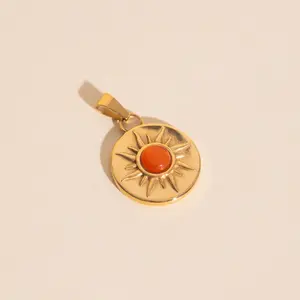 Amber Sun Necklace Charm