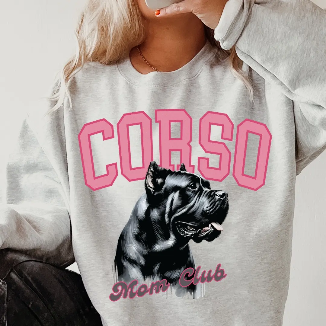 Cane Corso Cropped Ears Sweatshirt dog mom club