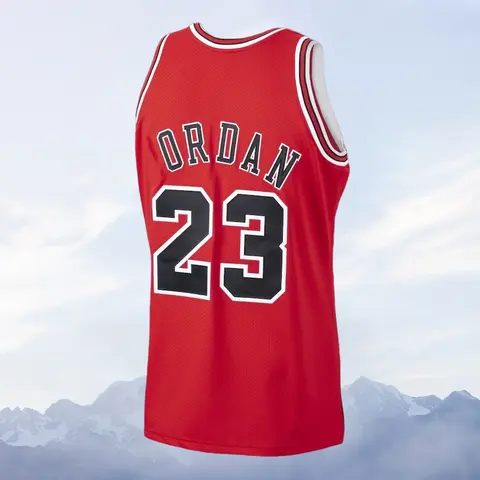 Men's stitched Men's Sleeveless Basketball Jersey Red 1997-98 collect