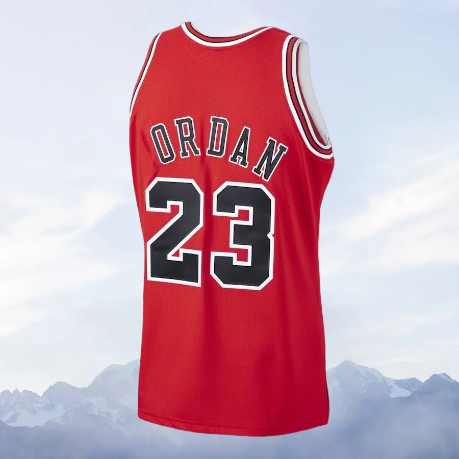 Men's stitched Men's Sleeveless Basketball Jersey Red 1997-98 collect