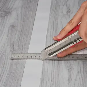 VEVOR Self Adhesive Vinyl Floor Tiles 36 x 6 inch, 20 Tiles 0.62mm Thick Peel & Stick, Light Gray Wood Grain DIY Flooring for Kitchen, Dining Room, Bedrooms & Bathrooms, Easy for Home Decor