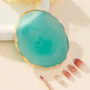 Opal Stone Nail Art Palette - Cuticle Care Tool for Beauty & Personal Care Manicure Nail Polish Application, Cutics