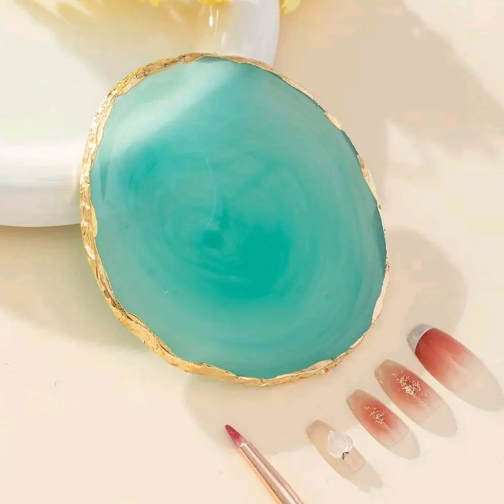 Opal Stone Nail Art Palette - Cuticle Care Tool for Beauty & Personal Care Manicure Nail Polish Application, Cutics