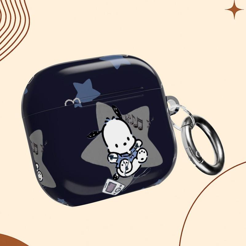 Y2K Blue Star Pochacco Air Pods Case Cute Aesthetic Matching Set Kawaii Star Design Protective Cover Gift Music Lovers Air Pods 1 2 3 4 Pro