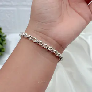 950 Silver Thin Rolo Bracelet - Luxurious & Elegant Rollo Design for Any Occasion