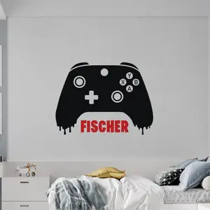 Xbox Controller Drip with Custom Name, Gamer Decal, Gaming sticker, gamer gift, boys birthday, custom decal, Wall decal, teen bedroom, decal