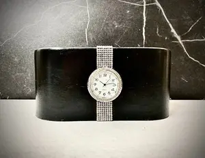 Tempora Cement Clock Candle w/ rhinestones