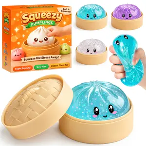 Glitter Dumpling Squishy – Soft Sensory Stress Relief Desk Toy for Adults | Sparkly Squeeze Fidget for Relaxation & Focus | Colorful Glitter Design