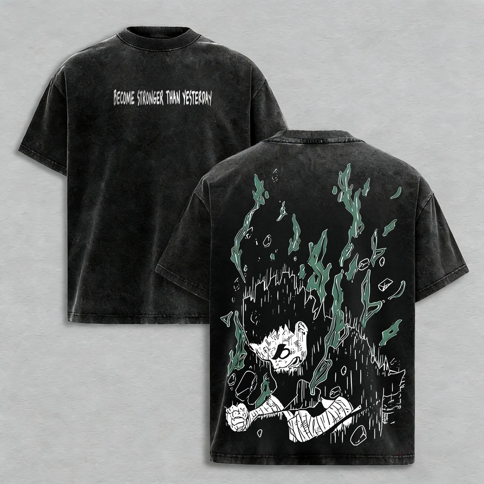 Rock Lee Naruto Anime Graphic Tee, Vintage Washed Oversized Dark Anime Streetwear T-Shirt, Soft Cotton Unisex Apparel lemon demon sade soulja boy outfit truck fit clothes gift gorlock destroyer