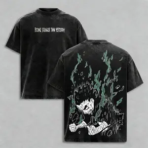 Rock Lee Naruto Anime Graphic Tee, Vintage Washed Oversized Dark Anime Streetwear T-Shirt, Soft Cotton Unisex Apparel lemon demon sade soulja boy outfit truck fit clothes gift gorlock destroyer