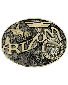 Montana Silversmiths Unisex Arizona State Heritage Attitude Belt Buckle - 60811Azc