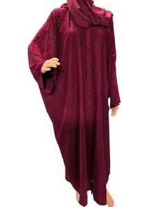 Lula Embroidered Floral Abaya in Sequin Detailing for All Seasons Elegance and Style