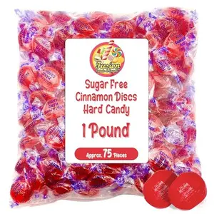 Sugar Free Cinnamon Hard Candy Arcor- 1lb Bulk Bag (Approx. 75 pieces), Individually Wrapped | Premium Sugar Free Cinnamon Candy | Delicious Keto Friendly Premium Treats