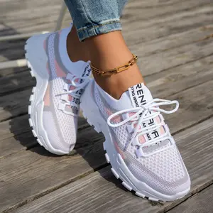 Women's Lightweight Soft Sole Stylish Low-Top Mesh Shoes Comfortable Breathable Casual Sneakers  for Daily Wear