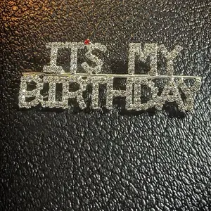 "Its My Birthday" & "Grad" Brooch - Sparkling Rhinestone Design for Special Occasions