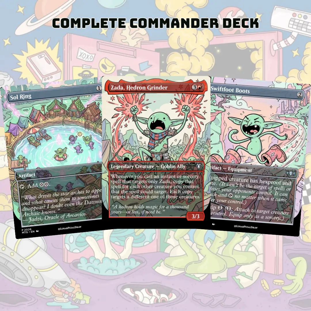Goblinstorm Inspired Proxy Commander – 100 Cards |  Zada Hedron Grinder EDH Deck | Full Ready to Play