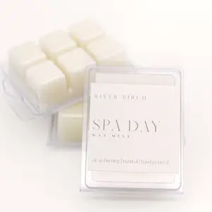 River Birch Spa Day Soy Wax Melt - Individual Scented Candle Decor Lilac & Patchouli Aroma Hand Poured in Dallas Texas