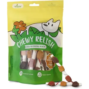 FoxFocus Likable Kabobs Dog Treats for Dogs - Chicken, Duck, and Cowhide Wrapped Rawhide for Puppy, Long Lasting Grain-Free Low Fat High Protein Dog Chews with Real Meat for Training Rewards, 7 Oz