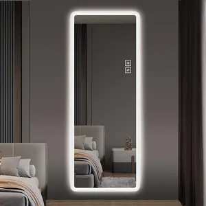 65 in. Full Length Mirror Lighted Vanity Body Mirror LED Mirror Wall-Mounted Mirror Big Size Rounded Corners full length mirror