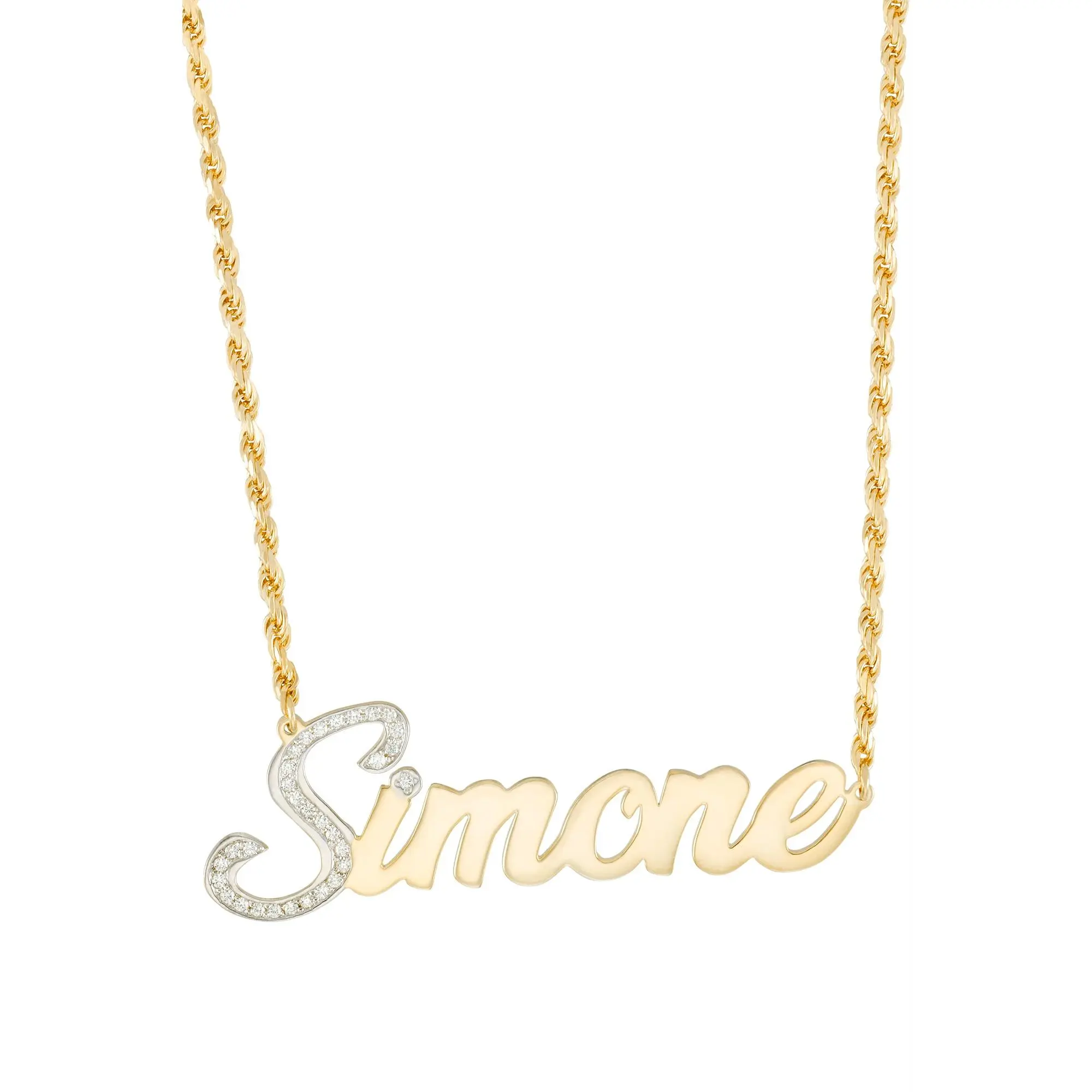 Custom Nameplate Necklace - Up To 10 Letters