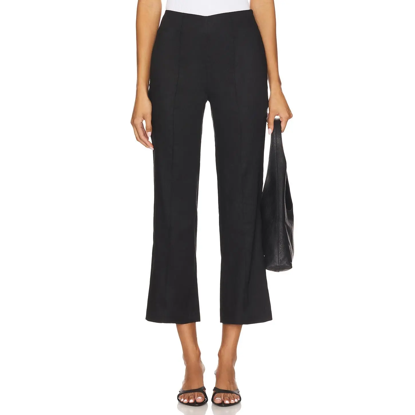 EAVES Iyla Crop Flare Pant in Black