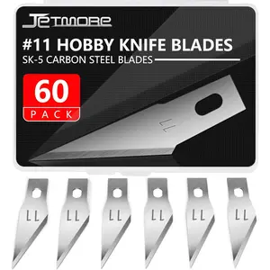 60 Pack Exacto Knife Blades 11, Craft Knife Blades Replacement, Hobby Knife Blade Refills for Art, Craft, Scrapbooking, Cutting, Carving