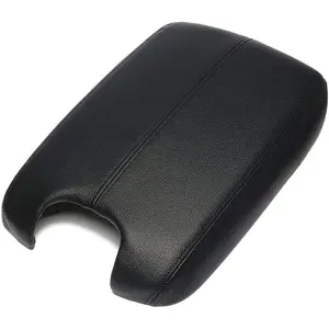 Center Console Cover for  Accord 2008 2009 2010 2011 2012, Black Leather Suture Console Armrest Lid Replacement for 2008-2012  Accord Center Console Cover by