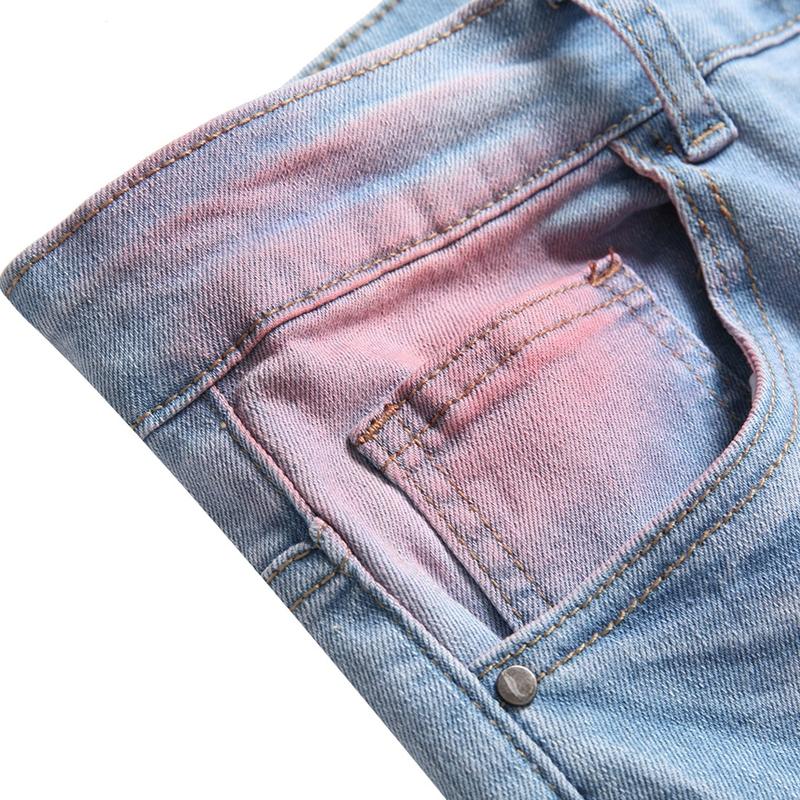 Colored Men's Jeans Classic Rainbow Denim Men's Jeans - Stretchy, Comfortable And Stylish - Perfect For Everyday Casual Wear starched  jeans
