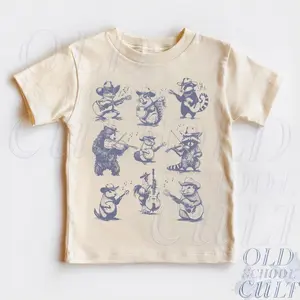 Animal Musicians Shirt, Cute Music Children's Clothing, Boho Adult, Family Shirst, Comfort Colors® IKS