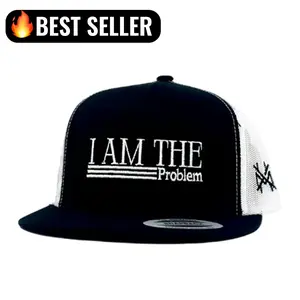 Funny I Am The Problem Trucker Hat Sarcastic Mesh Snapback Cap Breathable High Quality Embroidery Adjustable Streetwear Viral Aesthetic Gift for Him or Her Perfect For Daily Wear
