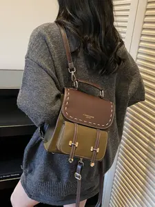 New Fashion Casual Backpack Women Handbag Korean Style Book Bag Vintage Outdoor Shoulder Bag, Backpack Purse, Unique Design, Stylish and Comfortable, Dual Shoulder Backpack