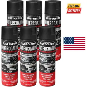 Rust-Oleum Stops Rust Undercoating Spray – Rubberized Black, 15oz, 6 Pack, 248657-6PK
