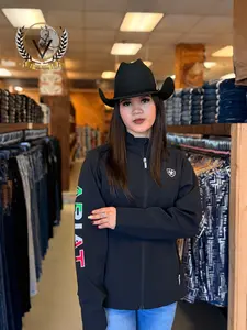 Women's Black Classic Team MEXICO Softshell Water Resistant Jacket