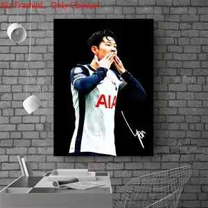 1 piece/set frameless canvas painting print poster, Modern Wall Art, Classic Football player art, Son Heung-min Soccer Celebration, a perfect gift for football loves, ideal for bedroom, living room, mural, wall decoration, Home Wall Decor, room decor