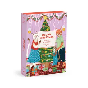 Meowy Christmas 12 Days Of Puzzles Countdown 500 Piece Jigsaw Puzzle