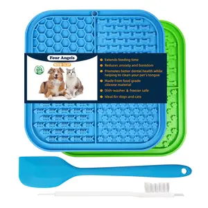 2PCS Lick Mat for Dogs and Cats， Licking Mats for Dog Anxiety Relief, Cat Peanut Butter Lick Pad for Boredom Reducer,Peanut Butter Licking Pad for Boredom Reducer, Perfect for Bathing Grooming-MSD