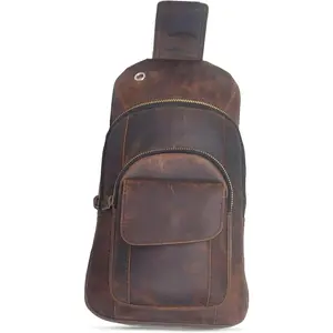 Buffalo Lear Multipurpose Travel Hiking Crossbody Chest Backpack with Adjustable  Strap, Thanks Giving (Dark Brown, Large)