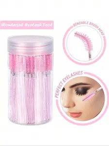 50/10/5PCS Eyelash Brushes, Mascara Wands With Container, Bangs brush，Bendable Disposable Eyebrow Spoolies, Lash Brush For Lash Extensions, Eyebrow Spoolie, Castor Oil Brushes, Eyelash Tools