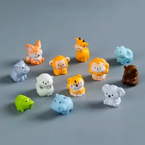 16pcs Creative Forest Animal Micro Landscape Decorative Figurines Set, Cute Miniature Decor for Succulent Pots & Desk Accessories, Ideal for DIY Crafts & Collectibles
