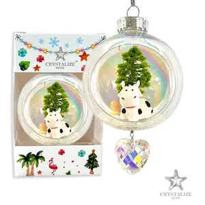 Milk Cow Plastic Ornament with Magnetic Crystal 3"x7"