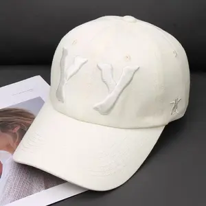 Letter Embroidery Duckbill Hat, All-Season Adjustable Brim Sun Protection Baseball Cap that Makes Face Look Smaller