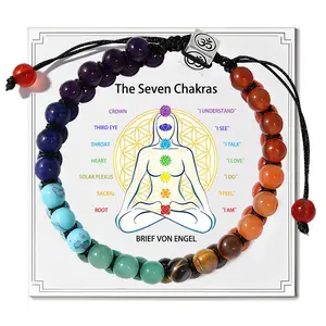 7 Chakra Healing Crystal Bracelet, Natural Gemstones & Quartz, Boho Style, Yoga Meditation Accessory, All Seasons Wear, Energy Bracelet