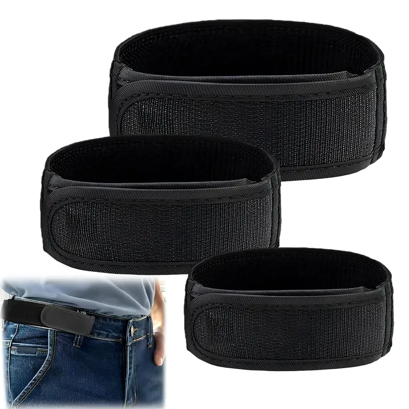 3Pcs Metal Hook Tactical Elastic Belt, No Buckle Elastic Belt For Men And Women, Comfortable and Easy To Use