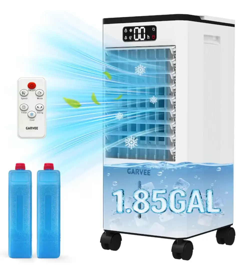 Garvee 1.84 GAL Swamp Cooler with Touch and Remote Control 3 in 1 Evaporative Air Cooler (open box)