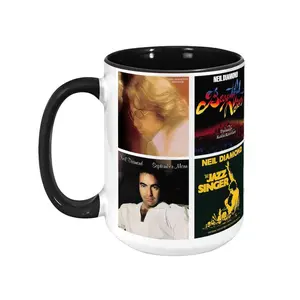 Neil Diamond Album Covers Mug, Retro Discography Coffee Cup, Sweet Caroline Fan Gift, Soft Rock Music Decor