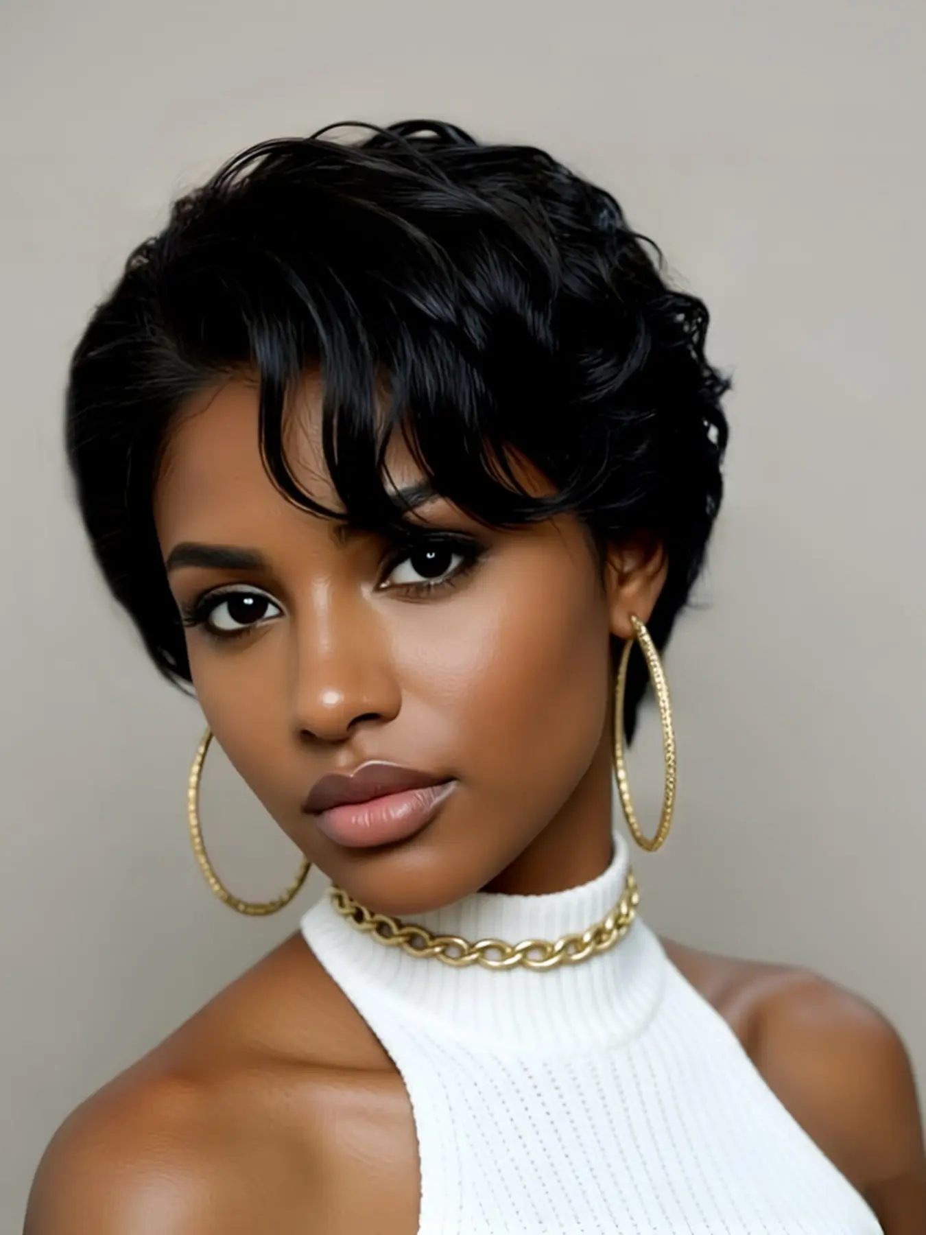 pixie cut human hair wigs 13x4x1 T part lace side part curly black color daily party cosplay gift use wig short curly human hair wig for women Curly Bob Style Wig Human Hair Silky