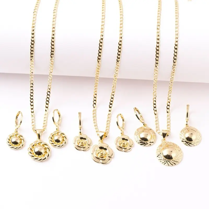 14K Gold Plated Classic Female Fashion Jewelry Set - 2mm Chain, Popular Necklaces for Women, Ideal Gifts for Women