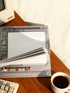 Retro Computer-Patterned Sticky Notes 2Pcs/1Bag Creative Office & School Notebooks Perfect Gift for Students & Teachers