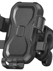 Universal phone holder for handlebars, Accessories, carbon fiber textured surface panel, Durable, Aesthetic, motorcycle, bicycle, dedicated for navigation, suitable for iPhone, Samsung and all smartphones