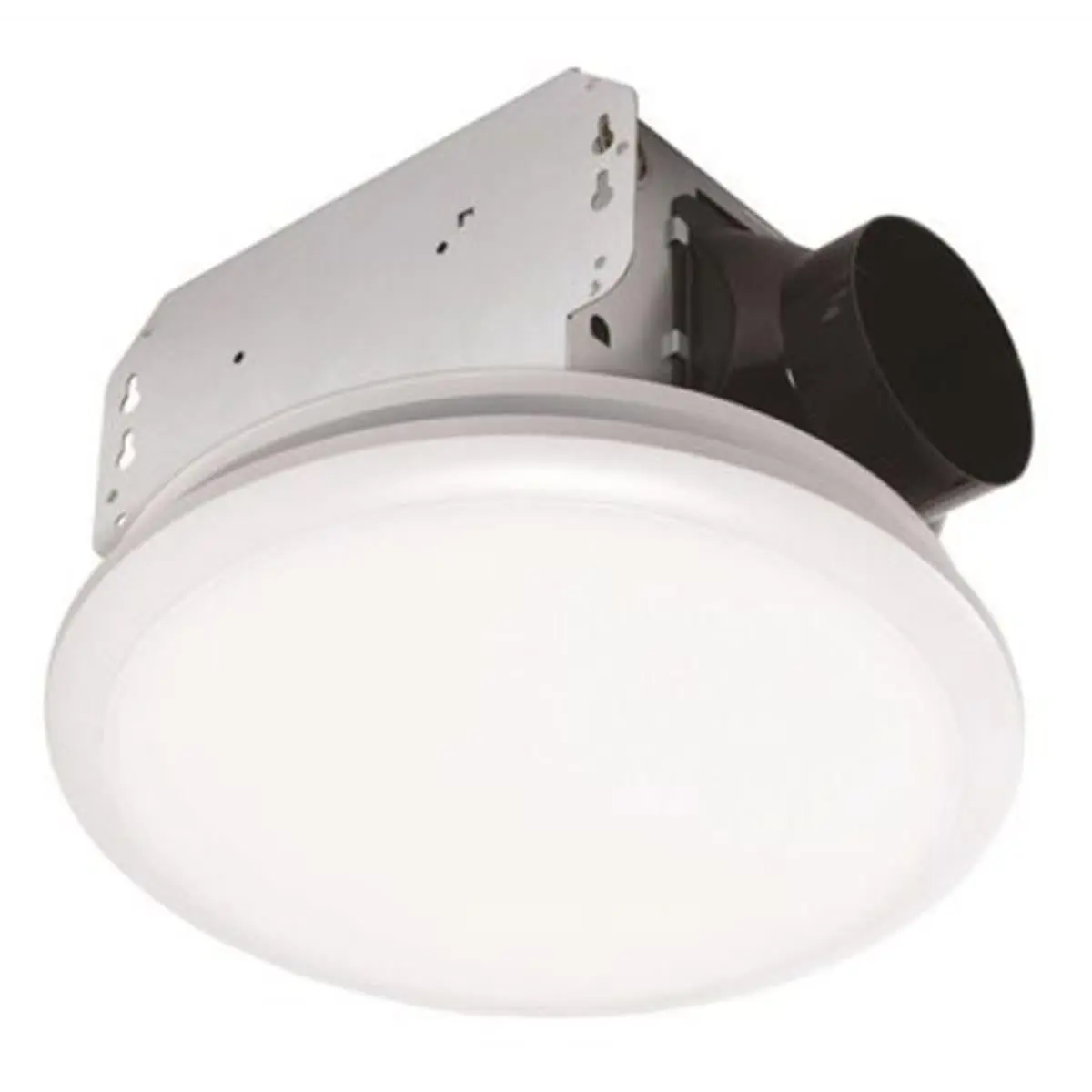 80 CFM 1.5 Sones Light & Fit Ceiling Mount Bathroom Exhaust Round Fan with LED Light